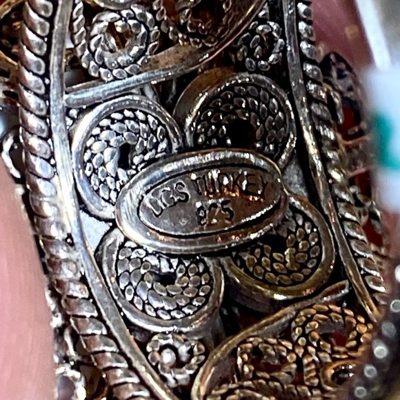 Vintage Estate Pearl Flower Cluster Ring ~ 925 Sterling Silver Antique Scroll - Picture 9 of 15